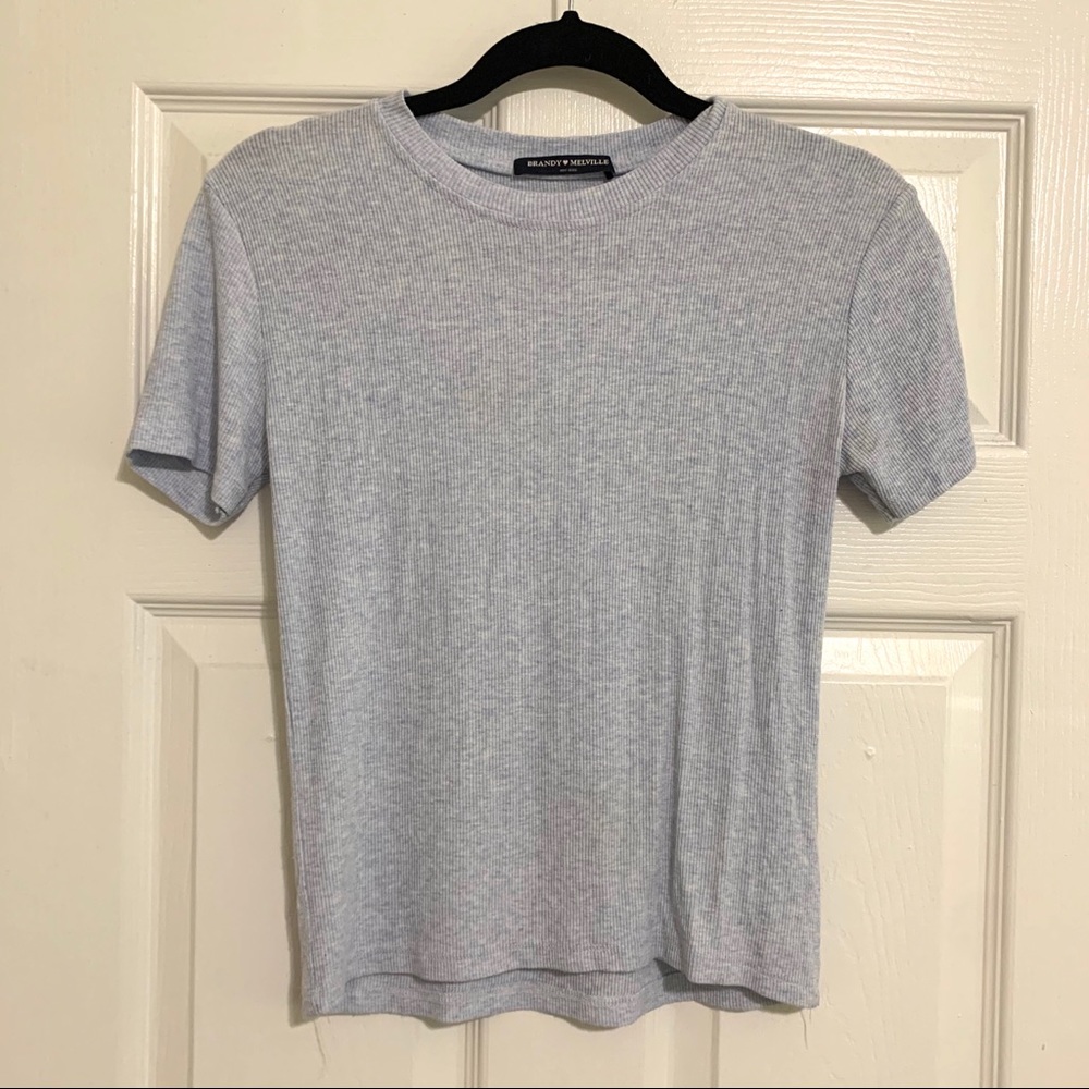 Brandy Melville Blue Waffle Top